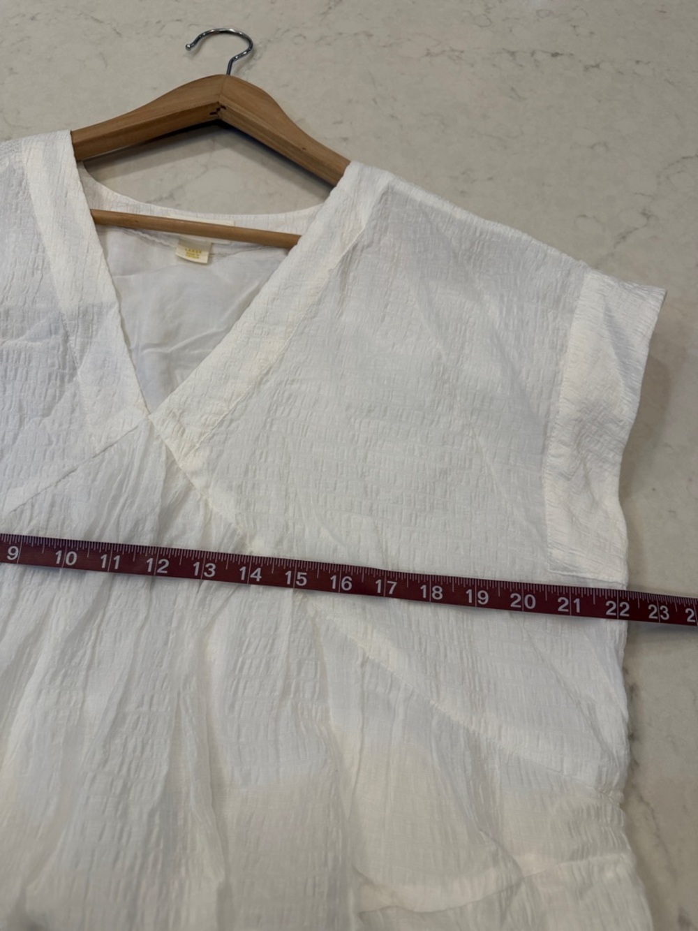 Anthropologie Maeve Tiered Tunic White Gauze Dress Size Large - Picture 8 of 13